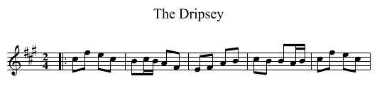 The Dripsey - staff notation