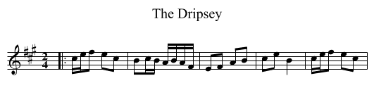 The Dripsey - staff notation