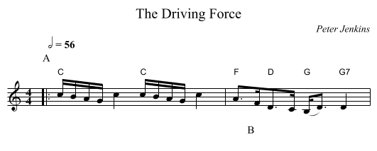 The Driving Force - staff notation
