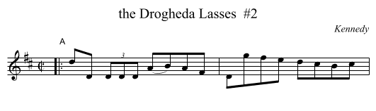 the Drogheda Lasses  #2 - staff notation
