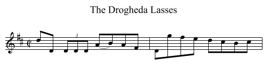 The Drogheda Lasses - staff notation