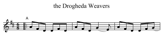 the Drogheda Weavers - staff notation