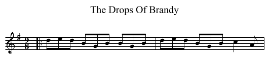 The Drops Of Brandy - staff notation