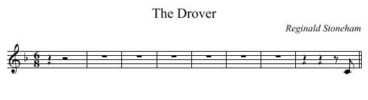 The Drover - staff notation