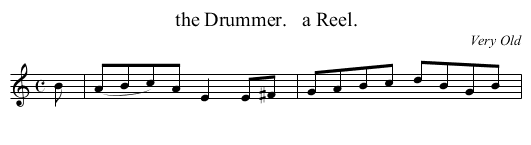 the Drummer.   a Reel. - staff notation