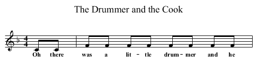 The Drummer and the Cook - staff notation