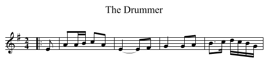 The Drummer - staff notation
