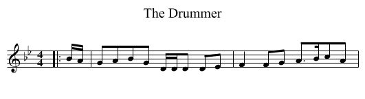 The Drummer - staff notation