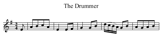 The Drummer - staff notation