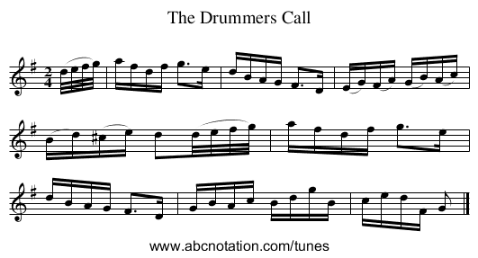 The Drummers Call - staff notation