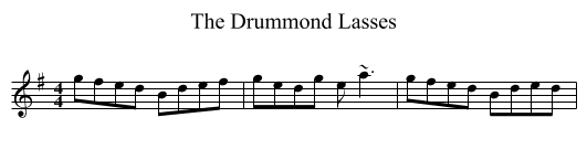 The Drummond Lasses - staff notation