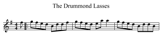 The Drummond Lasses - staff notation