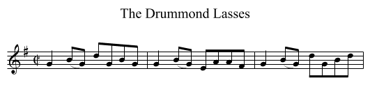 The Drummond Lasses - staff notation