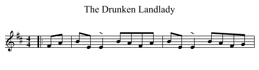 The Drunken Landlady - staff notation