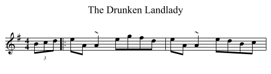 The Drunken Landlady - staff notation