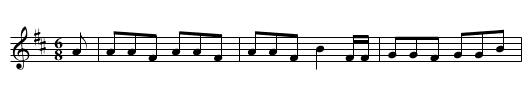 The Drunken Man - staff notation