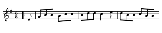 The Drunken Parson - staff notation