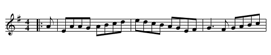 The Drunken Sailor - staff notation