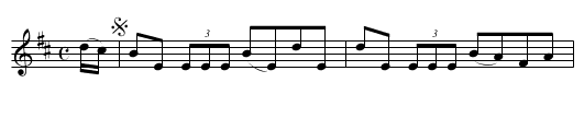 the DRUNKEN TAILOR - staff notation