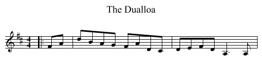The Dualloa - staff notation