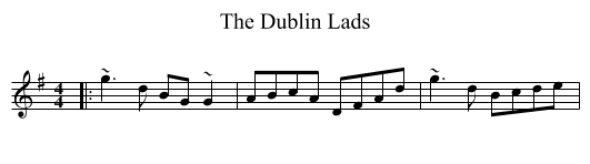 The Dublin Lads - staff notation