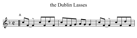 the Dublin Lasses - staff notation