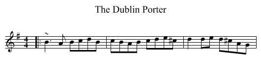 The Dublin Porter - staff notation