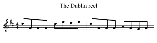 The Dublin reel - staff notation
