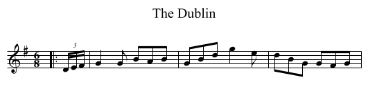 The Dublin - staff notation