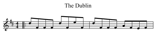 The Dublin - staff notation