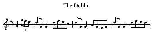 The Dublin - staff notation