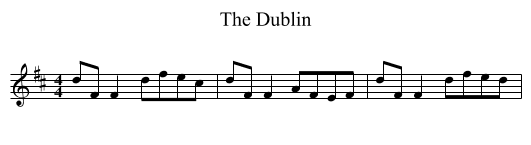 The Dublin - staff notation
