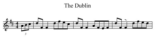 The Dublin - staff notation