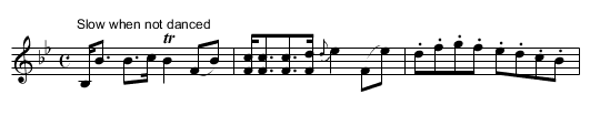 the Duchess of Bedford's Strathspey - staff notation