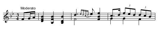 the Duchess of Gordon - staff notation