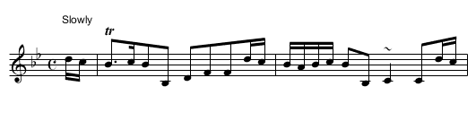 the Duchess of Manchester's Farewell to the Highlands of Scotland - staff notation