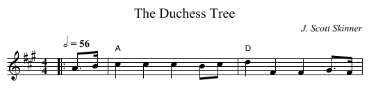 The Duchess Tree - staff notation