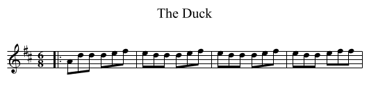 The Duck - staff notation
