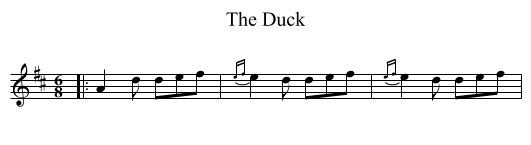 The Duck - staff notation