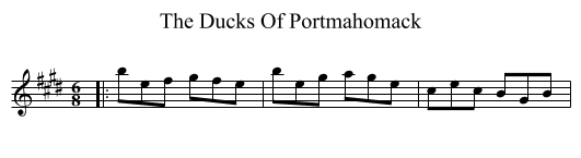 The Ducks Of Portmahomack - staff notation
