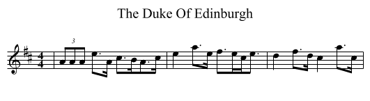 The Duke Of Edinburgh - staff notation