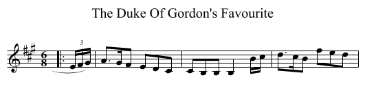 The Duke Of Gordon's Favourite - staff notation