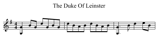 The Duke Of Leinster - staff notation