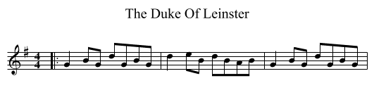 The Duke Of Leinster - staff notation