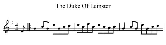 The Duke Of Leinster - staff notation