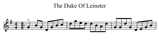 The Duke Of Leinster - staff notation