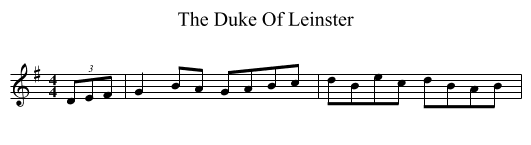 The Duke Of Leinster - staff notation