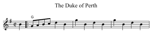 The Duke of Perth - staff notation