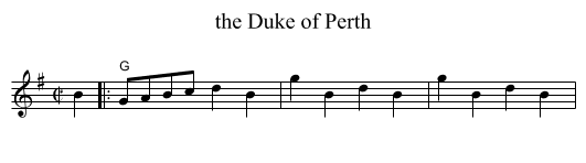 the Duke of Perth - staff notation
