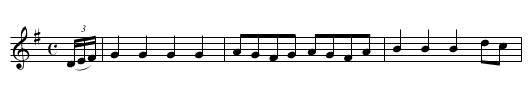 the Duke's March - staff notation